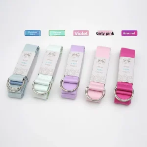 Two-Color Poly-Cotton Iyengar Yoga Stretching Strap Resistance Rope 1.83m/2.5m