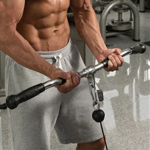 Two-Muscle Fitness Equipment High Pull-Down Rod, Rowing Handle, Rope Pull-Back Equipment, Model 0001