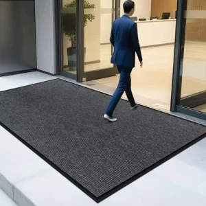 Two Stripe Entrance Mat Commercial Carpet Non-slip Wear-resistant for Home Hotel Office Building Floor Mat