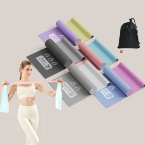 Two-Tone Flat Yoga Resistance Bands for Stretching, Strength Training and Dance