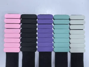 Two-Tone Silicone Wrist and Ankle Weights 2 lb Pair for Arm and Leg Workouts Pilates Yoga Walking Home Fitness
