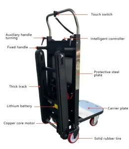 Two-Wheel Automatic Electric Stair Climber Trolley Truck with Iron Frame