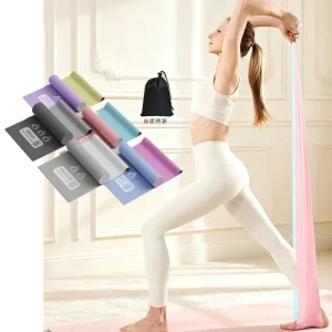 Two tone Yoga Resistance Band Elastic Exercise Band for Physical Therapy Exercise Pilates Fitness Home Use Dance Stretch Band