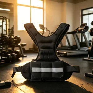 U-Neck Rucking Vest with 6 Removable Weights Adjustable Weighted Vest Storage Pocket Reflective Strips for Walking Jogging