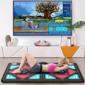 USB Electronic LED Light-Up Non-Slip Dance Floor Mat for Two Players