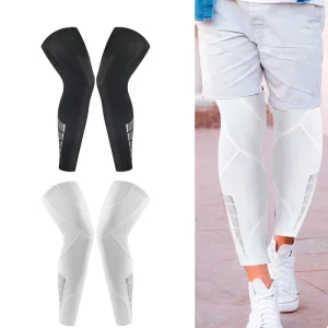 UV Full Long Leg Compression Sleeves Knee Brace Support For Running Basketball Cycling Workout Sports For Men And Women