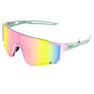 UV400 Cycling Sunglasses Windproof Rimless Lightweight Water Resistant Running Outdoor Sport Glasses with Colorful Lenses