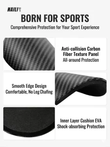 Ultra-Light Carbon Fiber Look Shin Guards, Breathable Soccer Shin Pads for Adults & Kids