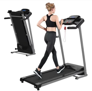 Ultra Slim Foldable 2.5HP Portable Electric Treadmill LED Display Home Fitness Running Machine Compact Indoor Cardio Exercise