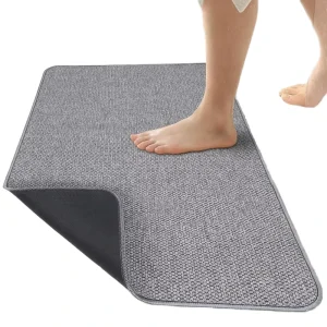Ultra-Thin Polyester Animal Print Bath Mats, Quick-Dry, No-Slip, Low-Pile, Absorbent