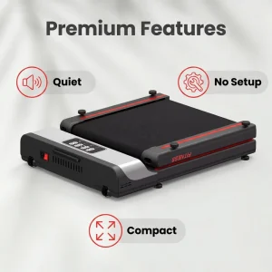 Ultra silent Foldable Treadmill Space saving Installation free Walking Machine for Home Cardio Workout