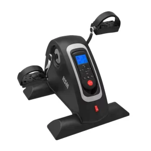 Under Desk Bike Pedal Exerciser for Arm and Leg Exercise with Adjustable Resistance and LCD Display