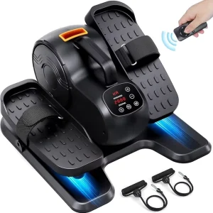 Under Desk Electric Elliptical Machine with 2-in-1 Seated Pedal Exerciser and 10 Levels