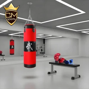 Unfilled Freestanding Taekwondo Punching Sandbag Set with Gloves and Accessories