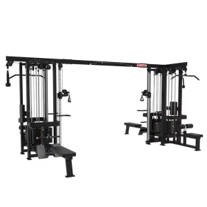Unisex 8 Station Multi Functional Trainer Comprehensive Gym Machine with Crossover Function Single Pod for Exercise