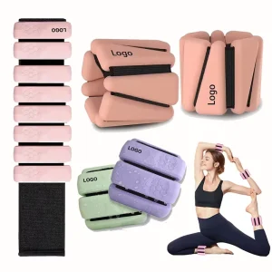 Unisex Adjustable Weighted Silicone Wrist and Ankle Weights Set for Yoga Gym Fitness Exercise with Customizable Color and Logo
