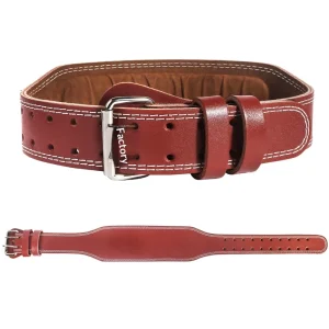 Unisex Cowhide Leather Weightlifting Belt for Squats and Deadlifts with Lever Buckle