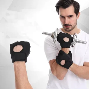 Unisex Half-Finger Gloves for Cycling Mountaineering Skiing and Fitness Moderate Thickness