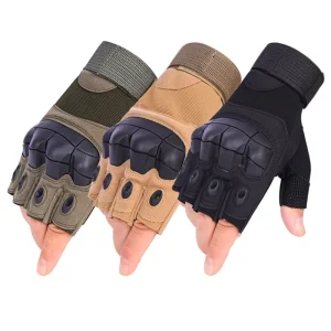 Unisex Half-Finger Soft Shell Polyester Waterproof Tactical Gloves for Gym Cycling Outdoor Activities Fishing