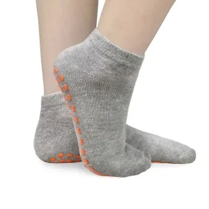 Unisex Kids Non-Slip Grid Silicone Cotton Ankle Socks for Trampoline and Indoor Playground