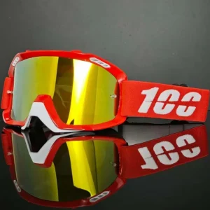 Unisex Motocross Bike Goggles MX BMX Clear PC Frame Replaceable Lenses Lightweight UV Protection