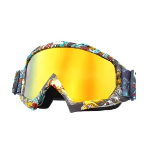 Unisex Motocross, Skiing and Snowboarding Helmet Goggles with Windproof and UV Protection for Cycling and Motorcycling