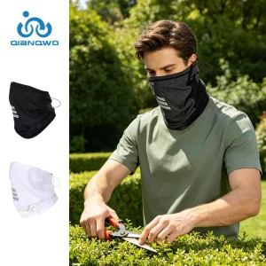 Unisex Nylon Ice Silk Face Mask High Elastic Cooling Breathable Face Cover Sun Protection Neck Gaiter