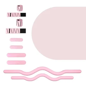 Unisex Pilates Accessories Kit Eco Friendly Durable Bag Custom Logo Pink Gym Silicone Resistance Band Magic Circle Yoga Block