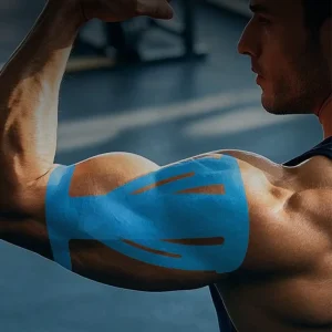 Unisex Pre-Slit Cotton Elbow Protection Muscle Patch Sports Bandage with Anti-Friction Support