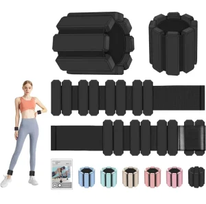 Unisex Steel Block Silicone Running Bracelet and Arm and Ankle Weights