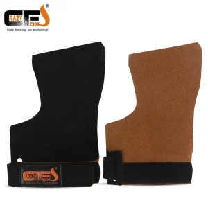 Unisex Suede Hand Grips Fitness Gloves Gym Weightlifting Palm Protection