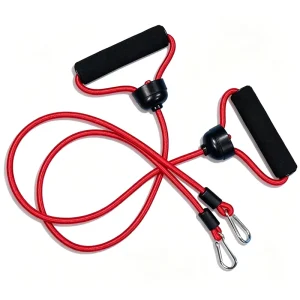 Universal Fitness Pull Rope with Foam Handles Compatible with Vibration Plate, Step Machine and Abdominal Trainer