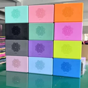 Universal Simple Plain Color EVA Brick Custom Laser Logo Design High Density 200g EVA Foam Yoga Block