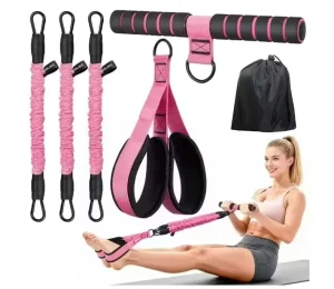 Upgraded Multifunction with Handle 3 Tube Adjustable Fitness Accessories Resistance Bands Sit up Exercise Resistance Bands Set