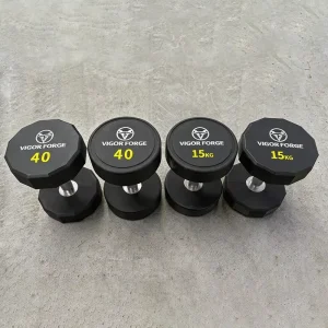 Urethane Dumbbell Pairs 5-150lb, Commercial-Grade Steel with Knurled Handles for Gym Fitness