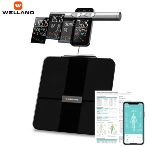 VA Screen ITO Tempered Glass Smart Scale 8-Electrode Sensor Technology 180kg Capacity Digital Display