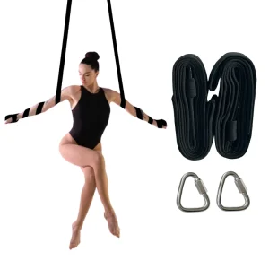 Velvet SGS Certified Anti-Gravity Aerial Straps Heavy-Duty Aerial Yoga Loops for Fitness Studio Circus and Acrobatics