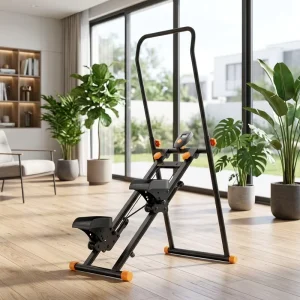 Vertical Climber Cardio Machine Full Body Trainer Climbing Equipment Ergonomic Handles Adjustable Resistance for Fitness