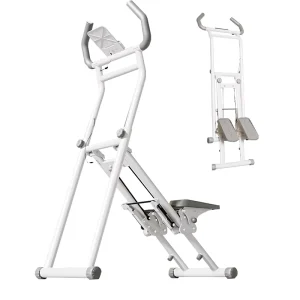 Vertical Climber Machine Climbing Exercise Trainer Full Body Cardio Equipment Adjustable Resistance Compact for Home Gym Fitness