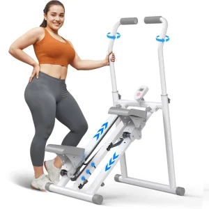 Vertical Climber Stair Stepper Machine with All-Wheel Drive, Iron and Plastic, Home Use