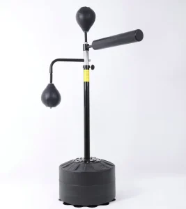Vertical PVC Adjustable-Height Boxing Punching Bag with Rotating Stick and Speed Ball