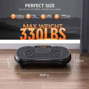 Vertical Vibration Plate Fitness Machine, 330 lb Capacity, Workout Trainer
