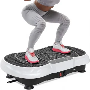 Vibration Plate Exercise Machine 99-Speed Platform with Remote, Resistance Bands, 450 Lbs Capacity