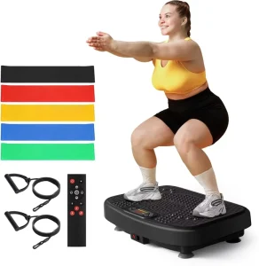 Vibration Plate Exercise Machine with Lymphatic Drainage Massage for Whole Body Exercise