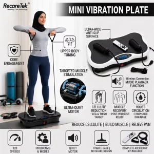 Vibration Plate Exercise Machine with Red Light Therapy