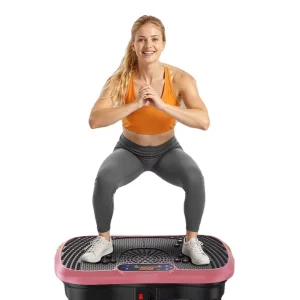 Vibration Plate Exercise Machine with Remote Control Full-Body Vibration Platform for Beginners and Recovery