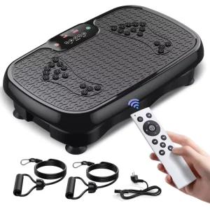Vibration Plate Fitness Platform Exercise Machine with Resistance Bands
