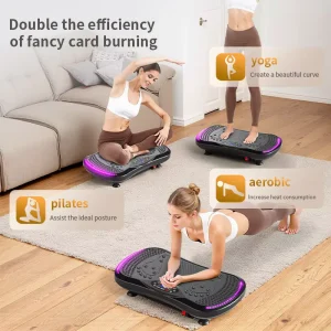 Vibration Plate for Lymphatic Drainage with Resistance Bands