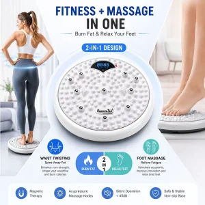 Vibration Waist Twist Exercise Machine with Acupressure Mat Board Disc