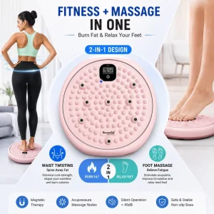 Vibration Waist Twist Exercise Machine with Acupressure Mat Board Disc